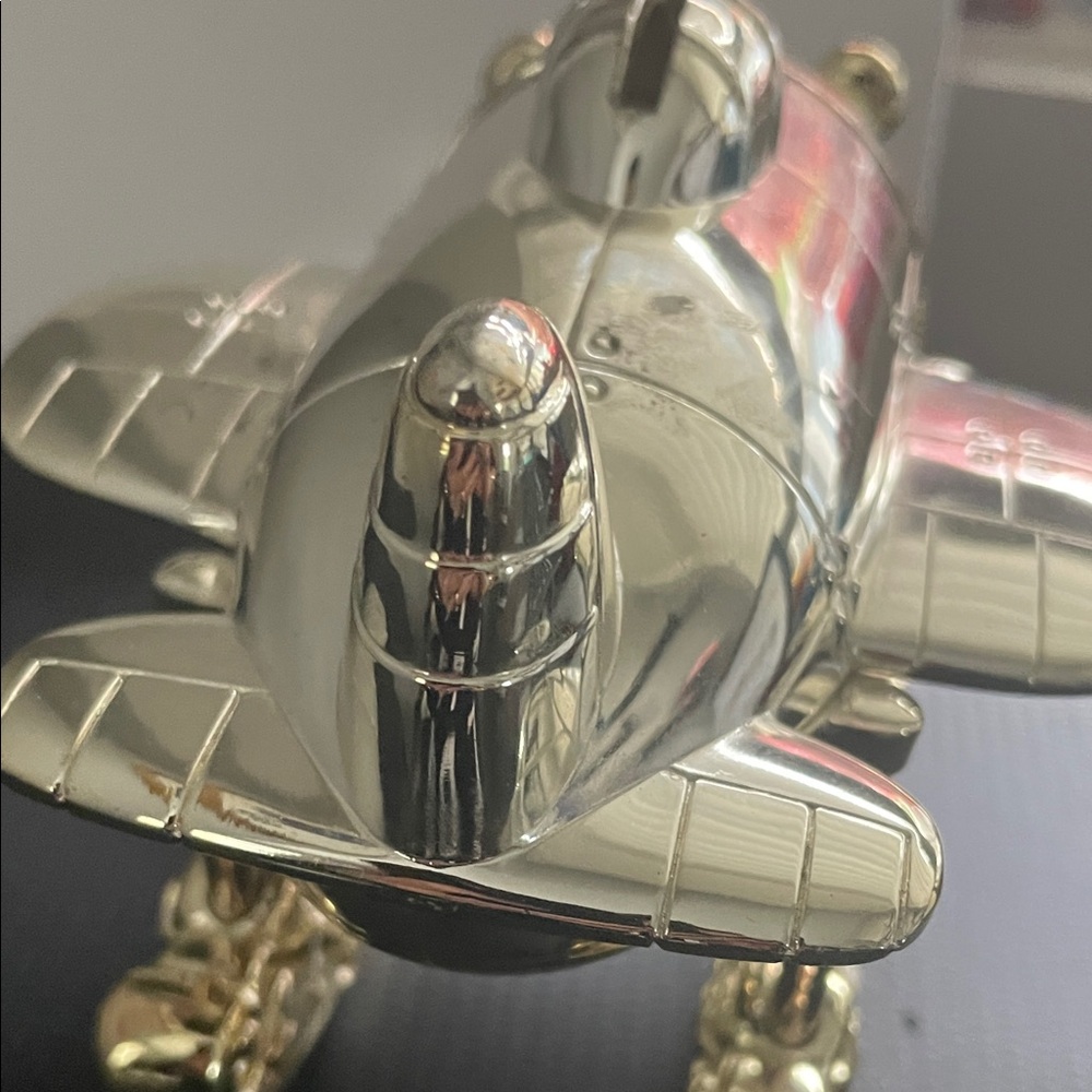 Reed & Barton Silver plated Airplane coin bank - Picture 9 of 12
